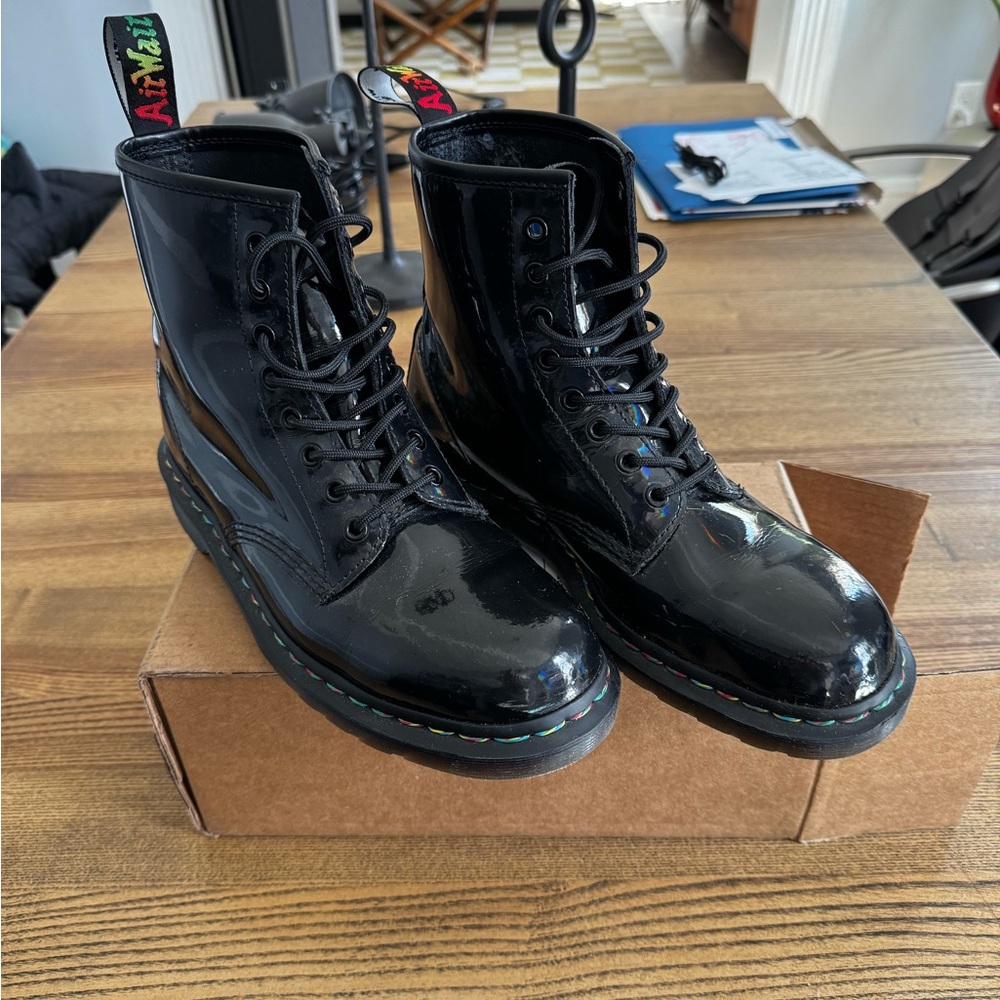 1460 Rainbow Patent Leather Dr Martens